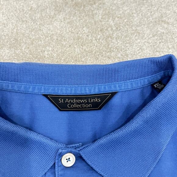 St Andrews Collection Blue Men's polo, size XXL - Picture 3 of 6